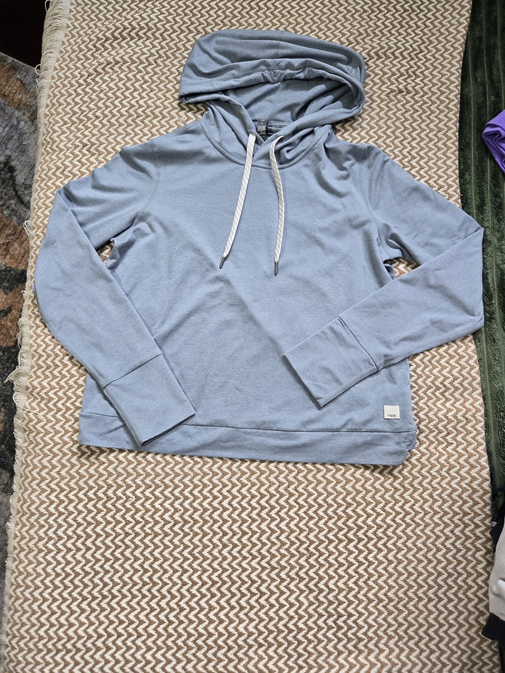 Vuori Light Blue Women's Hooded Pullover